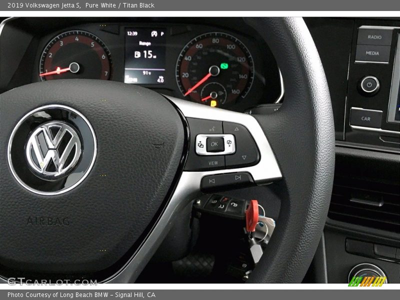 Pure White / Titan Black 2019 Volkswagen Jetta S