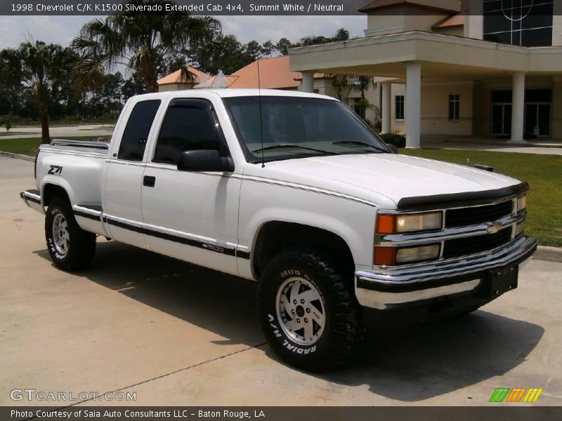 Summit White / Neutral 1998 Chevrolet C/K K1500 Silverado Extended Cab 4x4