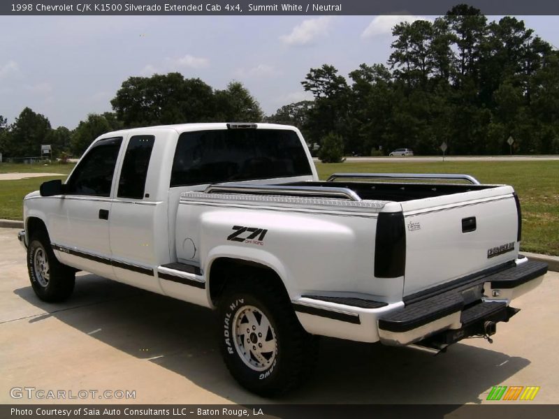 Summit White / Neutral 1998 Chevrolet C/K K1500 Silverado Extended Cab 4x4