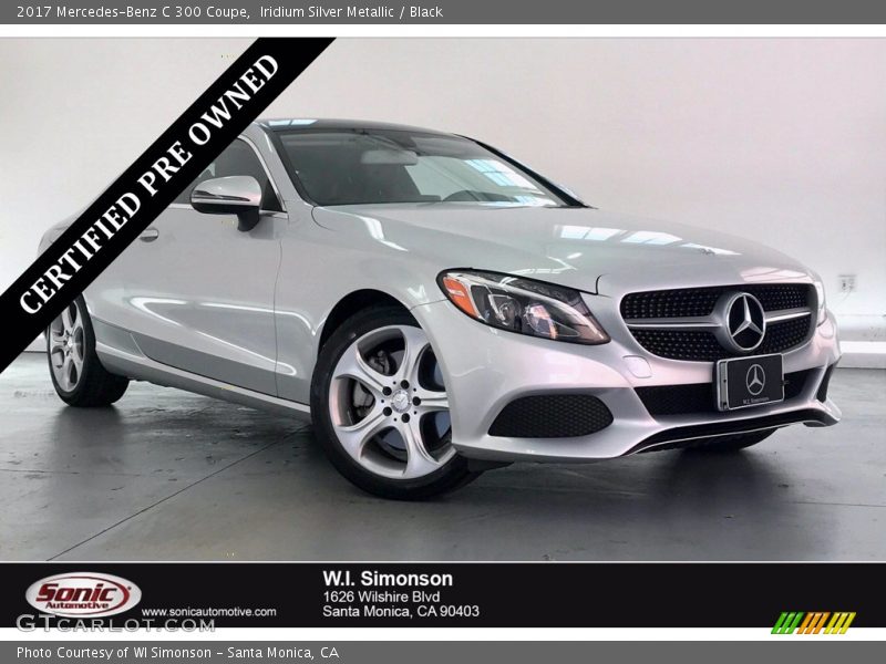 Iridium Silver Metallic / Black 2017 Mercedes-Benz C 300 Coupe