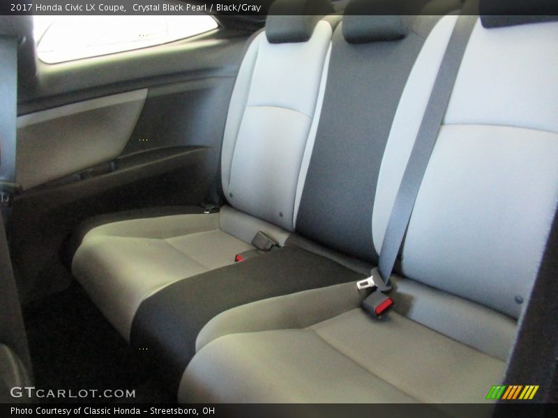 Crystal Black Pearl / Black/Gray 2017 Honda Civic LX Coupe