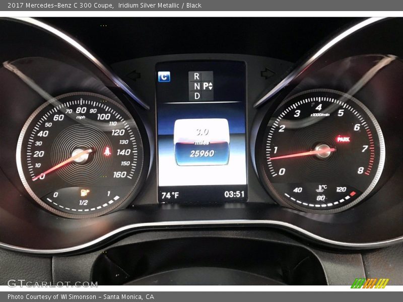 Iridium Silver Metallic / Black 2017 Mercedes-Benz C 300 Coupe