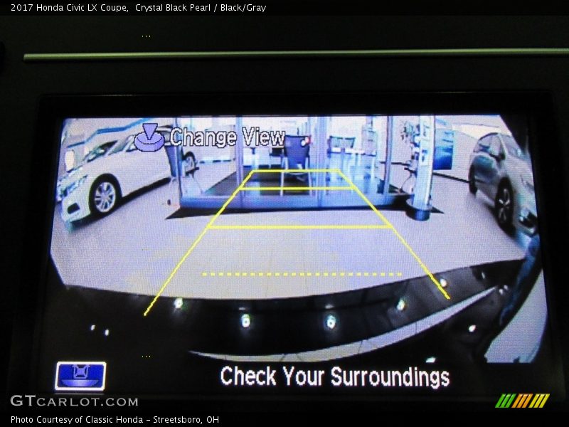 Crystal Black Pearl / Black/Gray 2017 Honda Civic LX Coupe