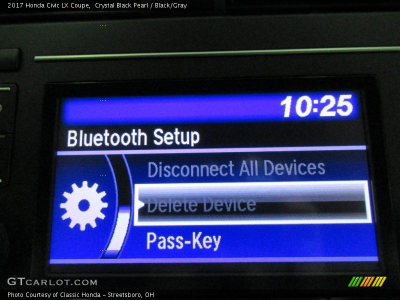 Crystal Black Pearl / Black/Gray 2017 Honda Civic LX Coupe