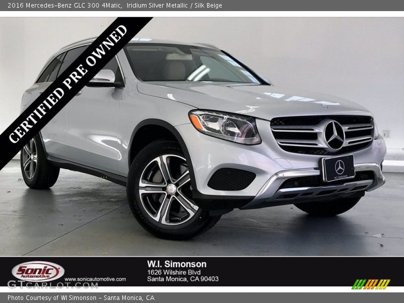 Iridium Silver Metallic / Silk Beige 2016 Mercedes-Benz GLC 300 4Matic