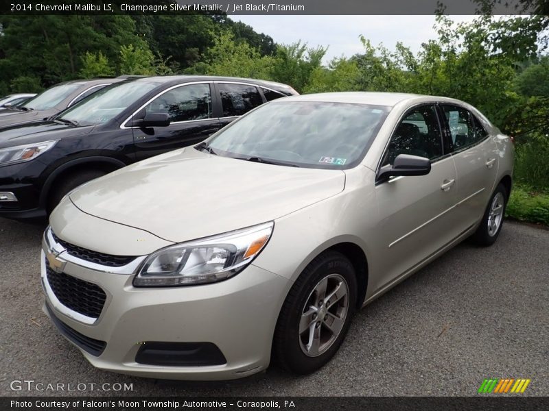 Champagne Silver Metallic / Jet Black/Titanium 2014 Chevrolet Malibu LS