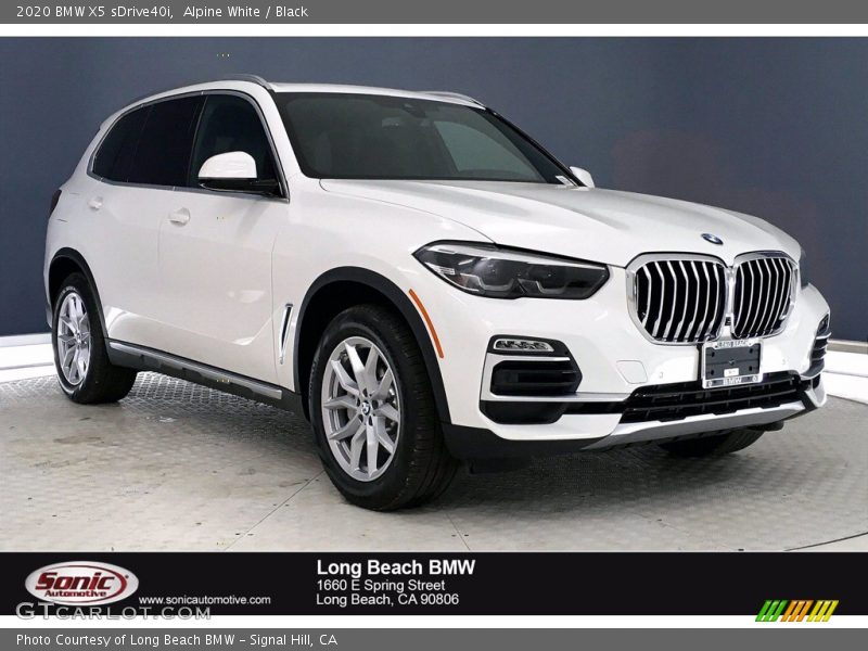 Alpine White / Black 2020 BMW X5 sDrive40i