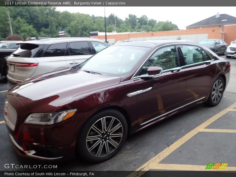 Burgundy Velvet / Cappuccino 2017 Lincoln Continental Reserve AWD