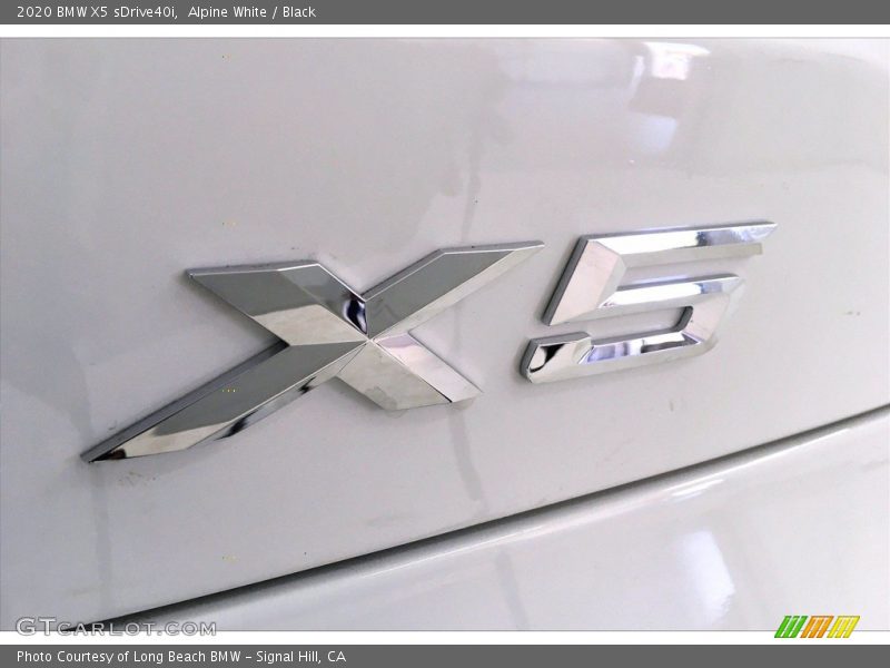 Alpine White / Black 2020 BMW X5 sDrive40i
