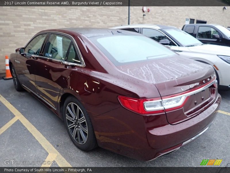 Burgundy Velvet / Cappuccino 2017 Lincoln Continental Reserve AWD