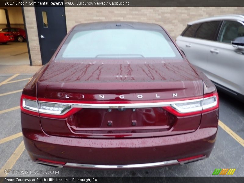 Burgundy Velvet / Cappuccino 2017 Lincoln Continental Reserve AWD