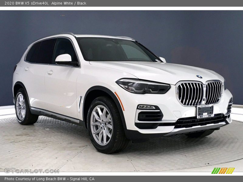 Alpine White / Black 2020 BMW X5 sDrive40i
