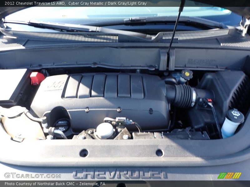Cyber Gray Metallic / Dark Gray/Light Gray 2012 Chevrolet Traverse LS AWD