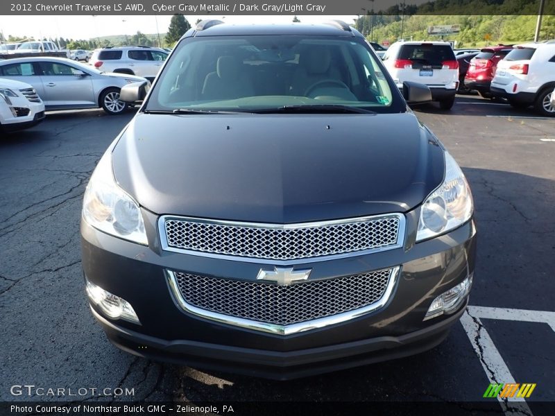 Cyber Gray Metallic / Dark Gray/Light Gray 2012 Chevrolet Traverse LS AWD