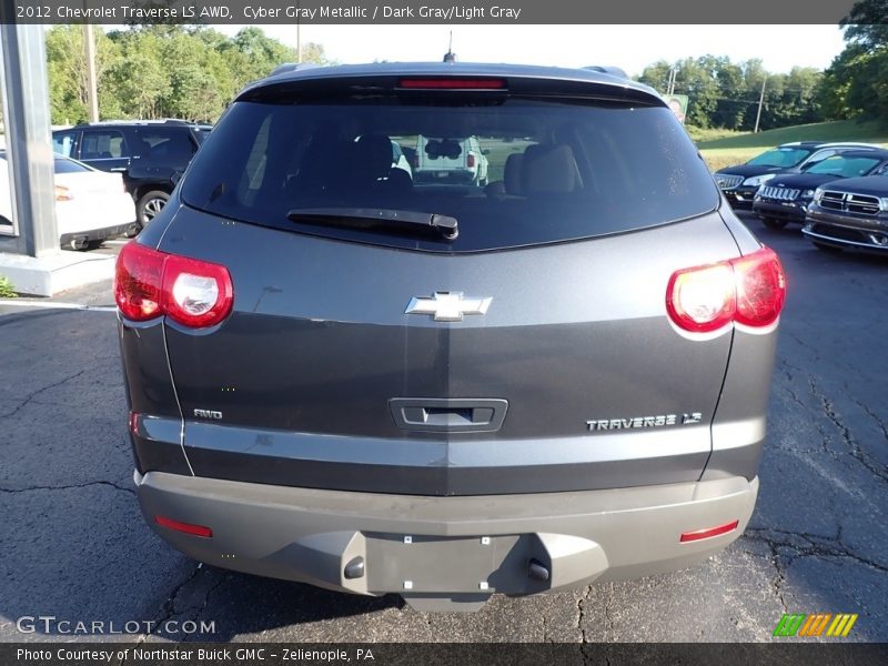 Cyber Gray Metallic / Dark Gray/Light Gray 2012 Chevrolet Traverse LS AWD