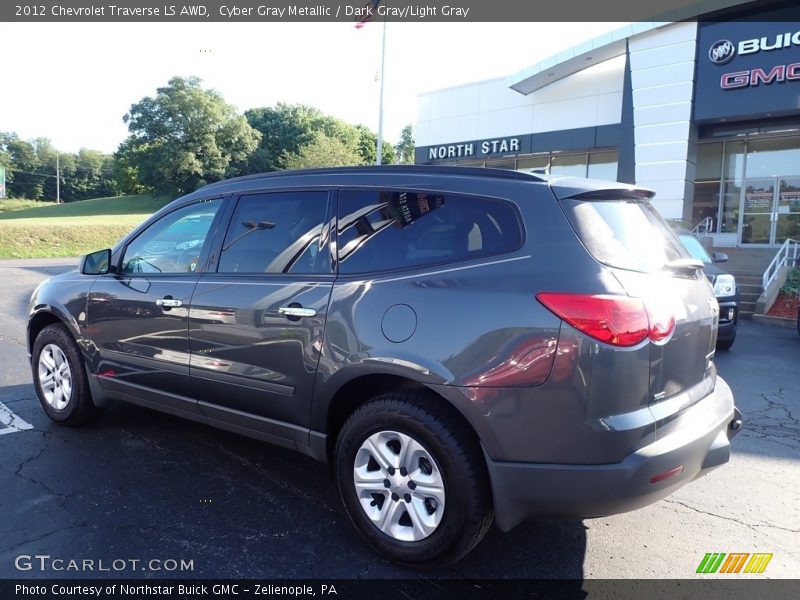 Cyber Gray Metallic / Dark Gray/Light Gray 2012 Chevrolet Traverse LS AWD