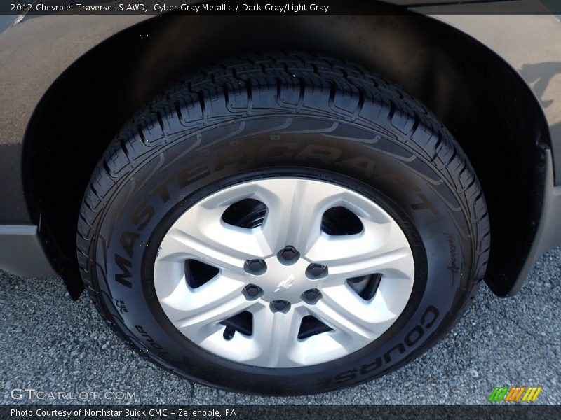 Cyber Gray Metallic / Dark Gray/Light Gray 2012 Chevrolet Traverse LS AWD