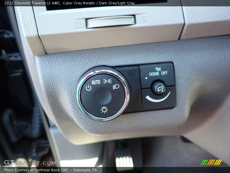 Cyber Gray Metallic / Dark Gray/Light Gray 2012 Chevrolet Traverse LS AWD