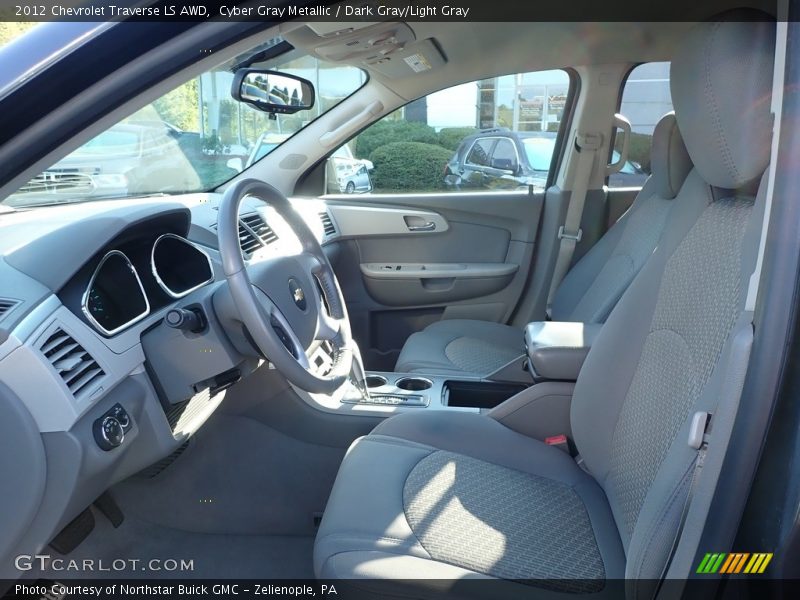 Cyber Gray Metallic / Dark Gray/Light Gray 2012 Chevrolet Traverse LS AWD