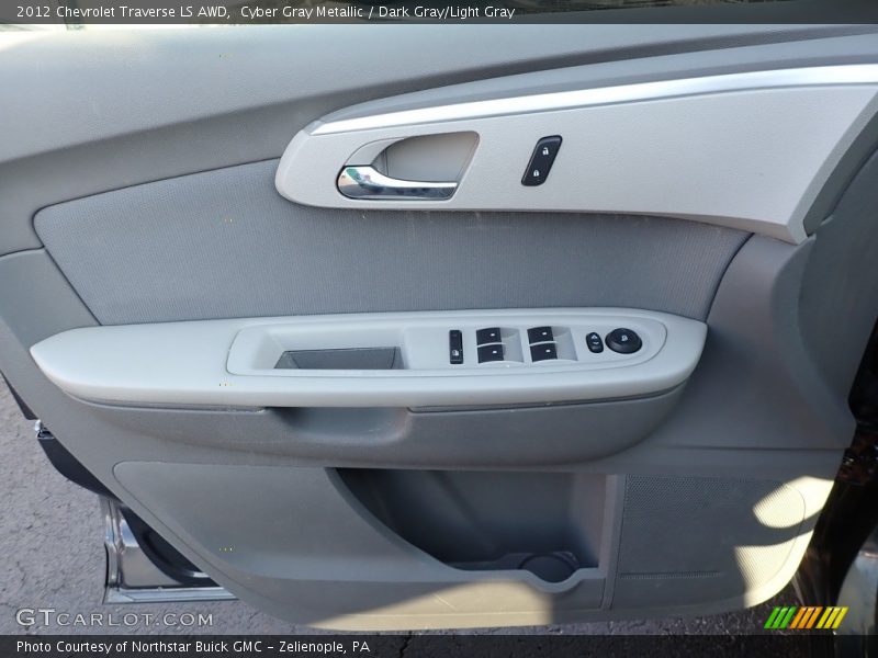Cyber Gray Metallic / Dark Gray/Light Gray 2012 Chevrolet Traverse LS AWD