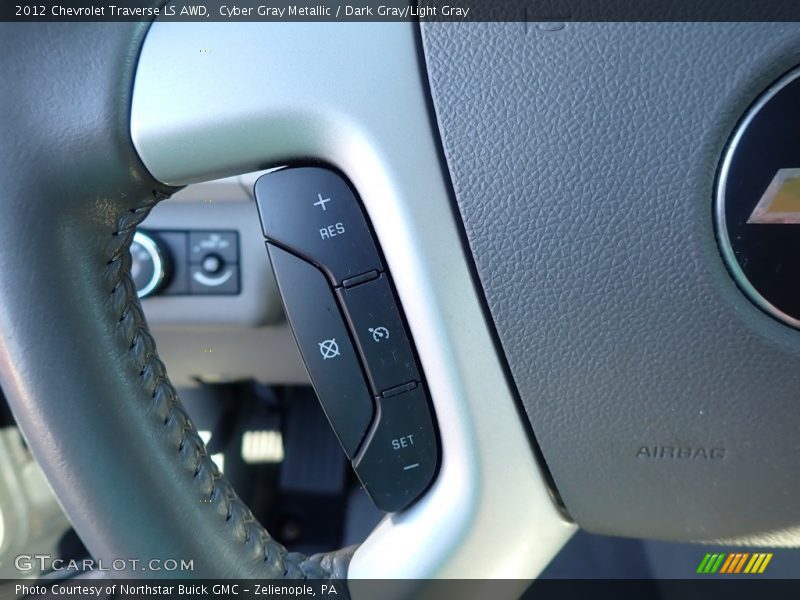 Cyber Gray Metallic / Dark Gray/Light Gray 2012 Chevrolet Traverse LS AWD