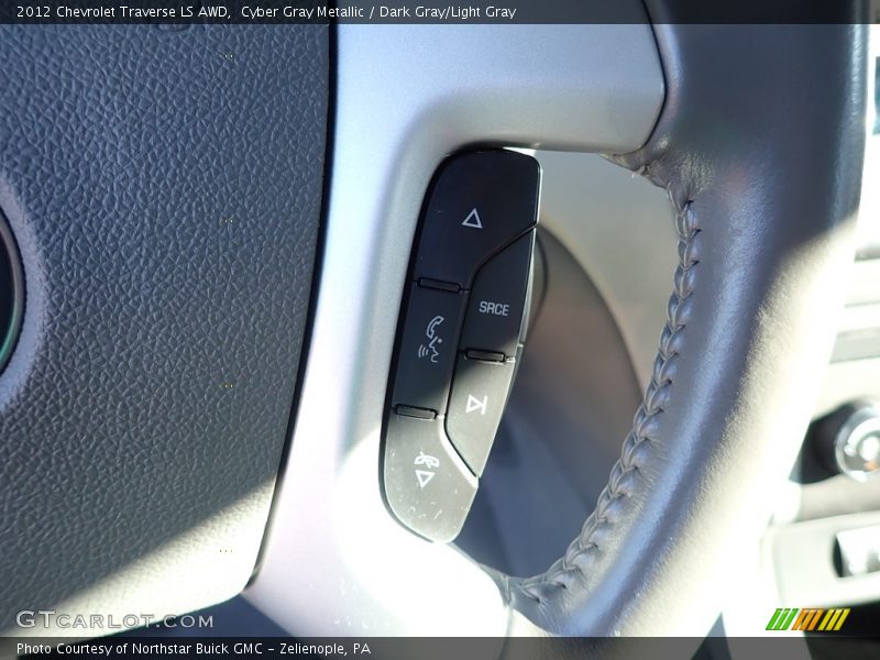 Cyber Gray Metallic / Dark Gray/Light Gray 2012 Chevrolet Traverse LS AWD