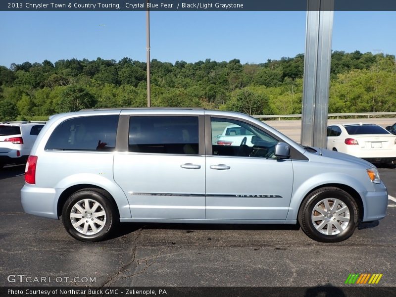 Crystal Blue Pearl / Black/Light Graystone 2013 Chrysler Town & Country Touring