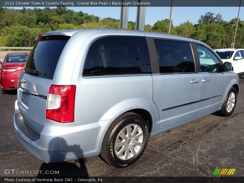 Crystal Blue Pearl / Black/Light Graystone 2013 Chrysler Town & Country Touring