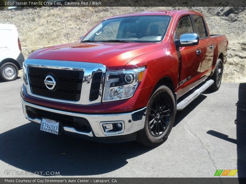 Cayenne Red / Black 2018 Nissan Titan SL Crew Cab