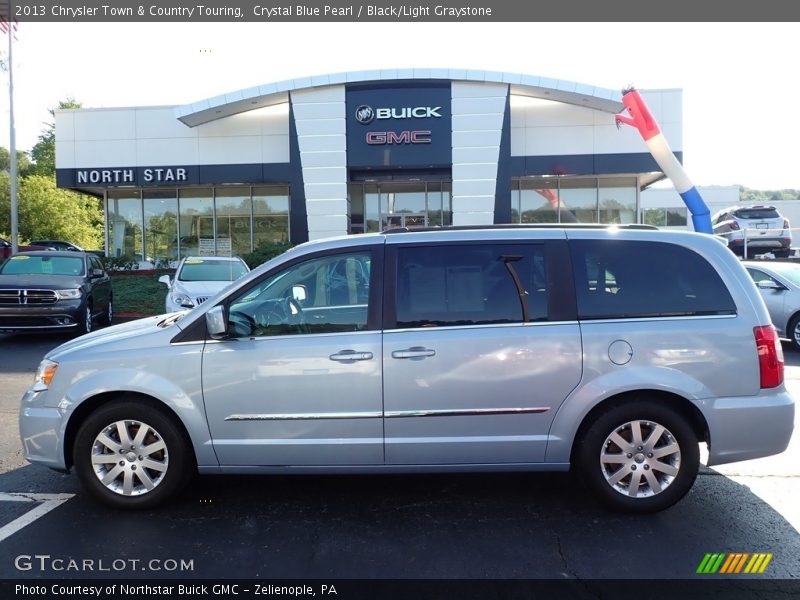 Crystal Blue Pearl / Black/Light Graystone 2013 Chrysler Town & Country Touring
