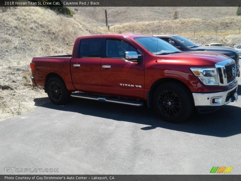 Cayenne Red / Black 2018 Nissan Titan SL Crew Cab