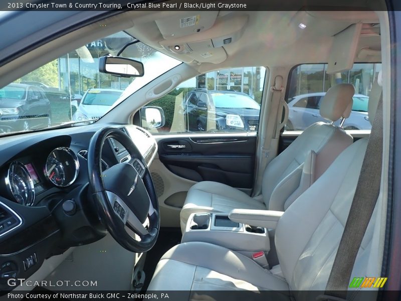Crystal Blue Pearl / Black/Light Graystone 2013 Chrysler Town & Country Touring