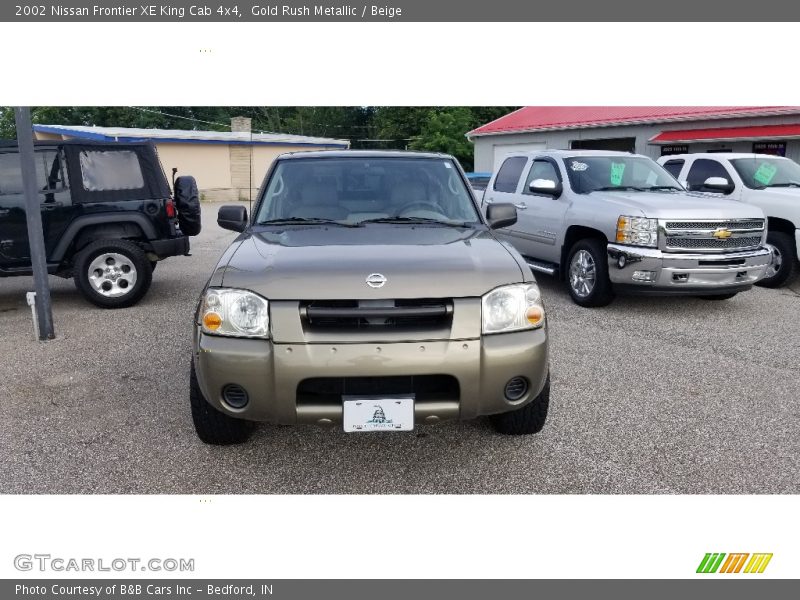 Gold Rush Metallic / Beige 2002 Nissan Frontier XE King Cab 4x4