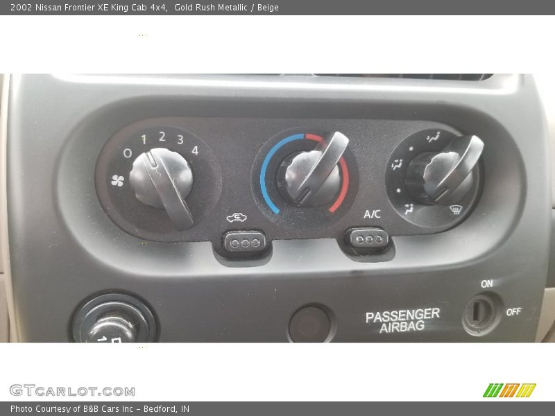 Controls of 2002 Frontier XE King Cab 4x4