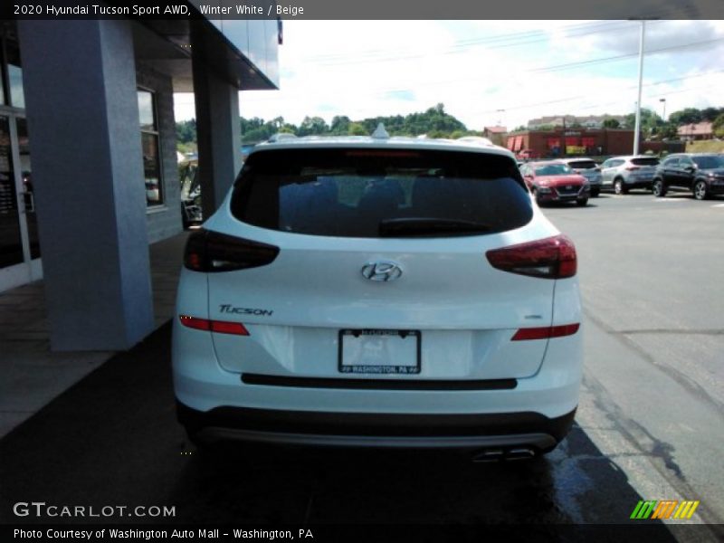 Winter White / Beige 2020 Hyundai Tucson Sport AWD