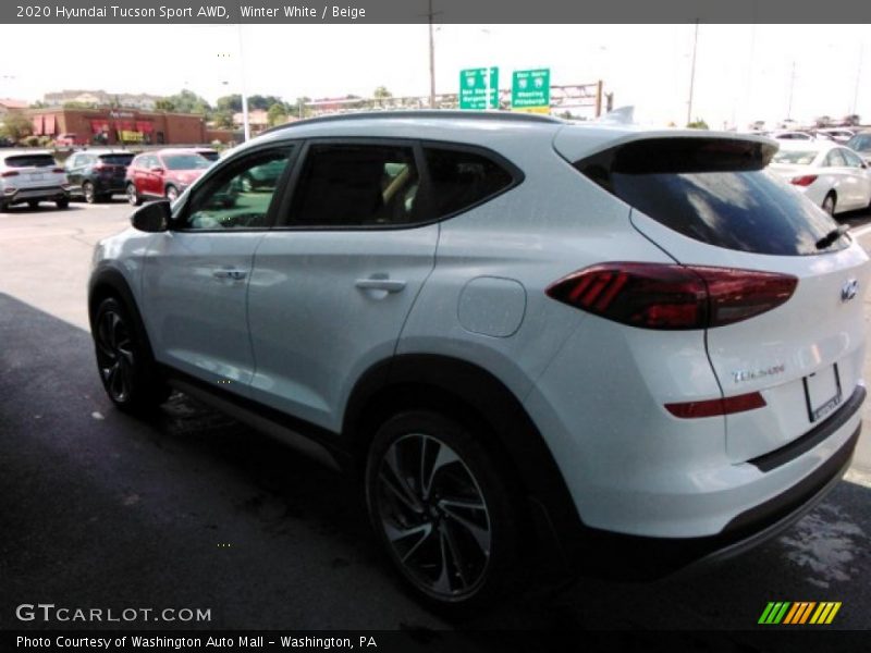 Winter White / Beige 2020 Hyundai Tucson Sport AWD
