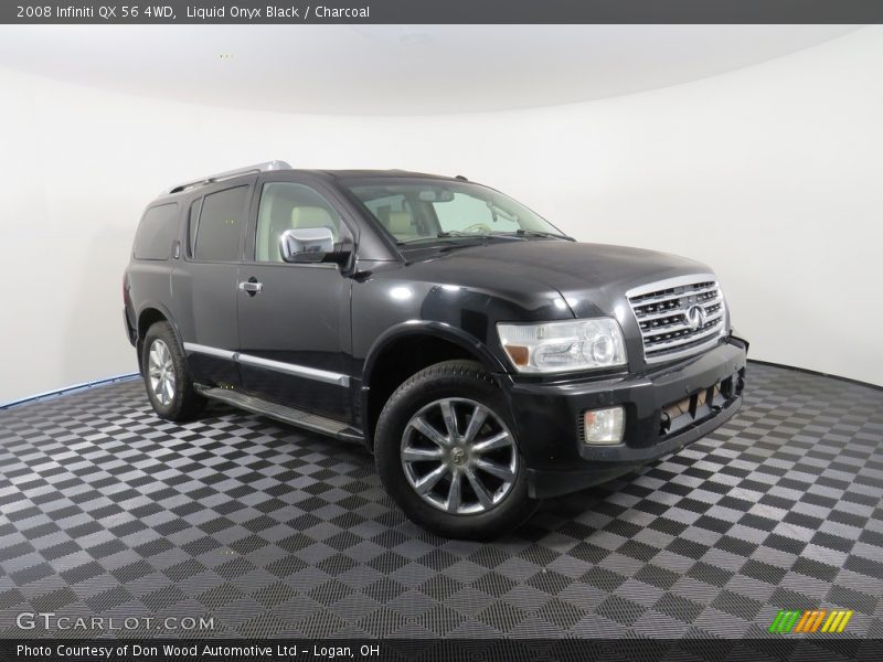Liquid Onyx Black / Charcoal 2008 Infiniti QX 56 4WD