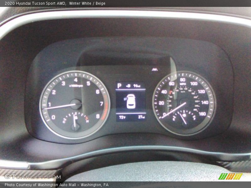 Winter White / Beige 2020 Hyundai Tucson Sport AWD