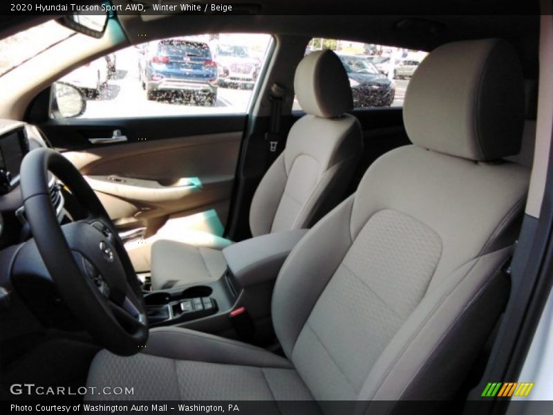 Winter White / Beige 2020 Hyundai Tucson Sport AWD