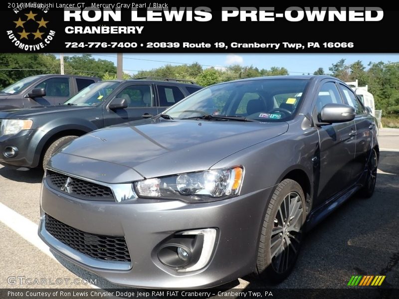 Mercury Gray Pearl / Black 2016 Mitsubishi Lancer GT
