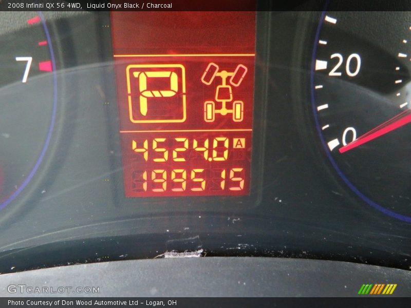 Liquid Onyx Black / Charcoal 2008 Infiniti QX 56 4WD