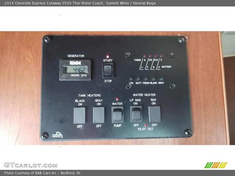 Controls of 2014 Express Cutaway 3500 Thor Motor Coach