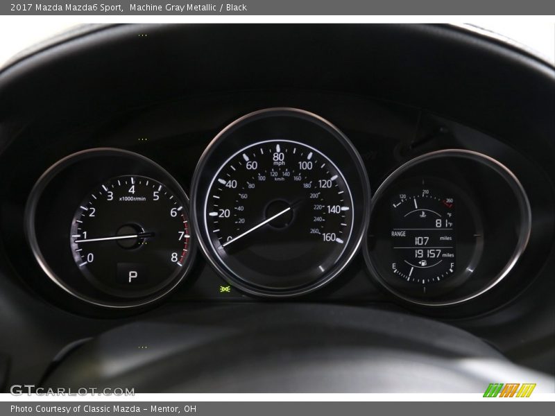 Machine Gray Metallic / Black 2017 Mazda Mazda6 Sport