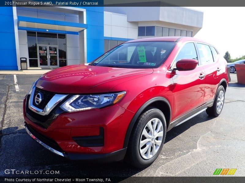 Palatial Ruby / Charcoal 2017 Nissan Rogue S AWD