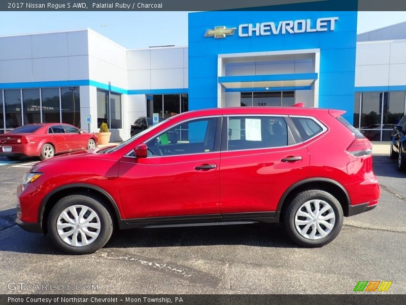 Palatial Ruby / Charcoal 2017 Nissan Rogue S AWD