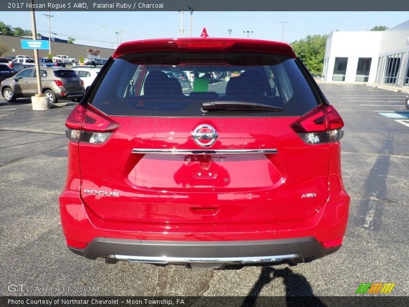 Palatial Ruby / Charcoal 2017 Nissan Rogue S AWD