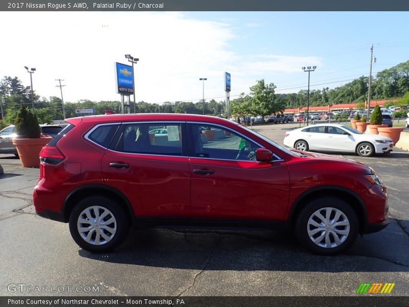 Palatial Ruby / Charcoal 2017 Nissan Rogue S AWD