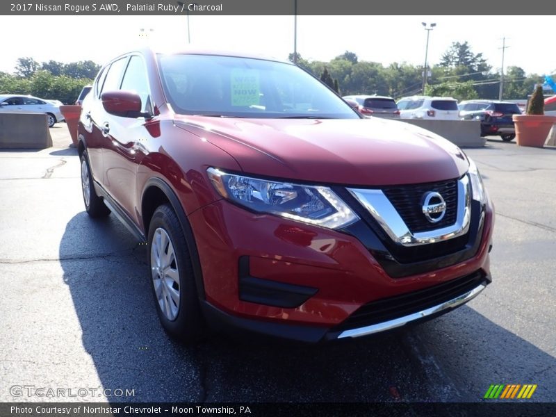 Palatial Ruby / Charcoal 2017 Nissan Rogue S AWD