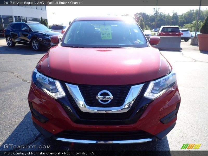 Palatial Ruby / Charcoal 2017 Nissan Rogue S AWD