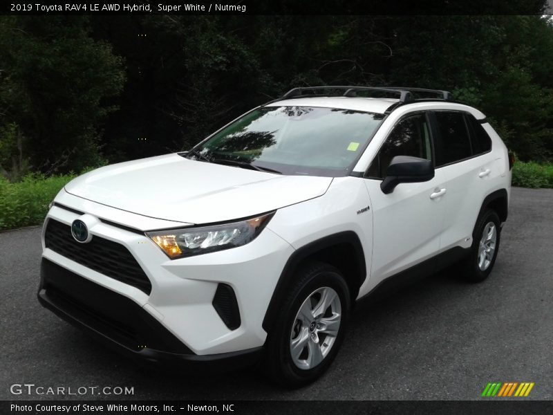 Super White / Nutmeg 2019 Toyota RAV4 LE AWD Hybrid